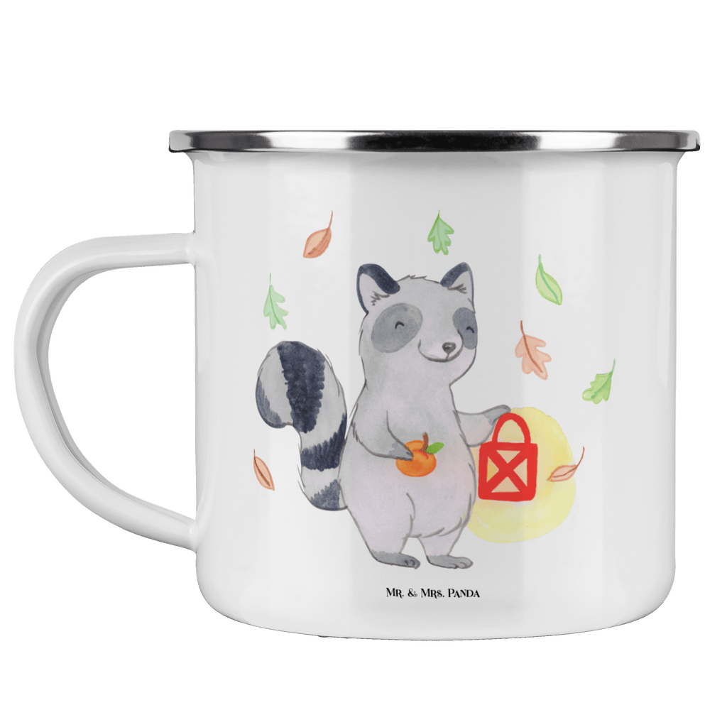 Camping Emaille Tasse Waschbär Laterne Campingtasse, Trinkbecher, Metalltasse, Outdoor Tasse, Emaille Trinkbecher, Blechtasse Outdoor, Emaille Campingbecher, Edelstahl Trinkbecher, Metalltasse für Camping, Kaffee Blechtasse, Camping Tasse Metall, Halloween, Deko, Martinssingen, Dekoration, Geschenke, Schenken, Halloween Deko, Trick or Treat, Süßes sonst gibt's saures, Waschbär, Laterne, Herbst