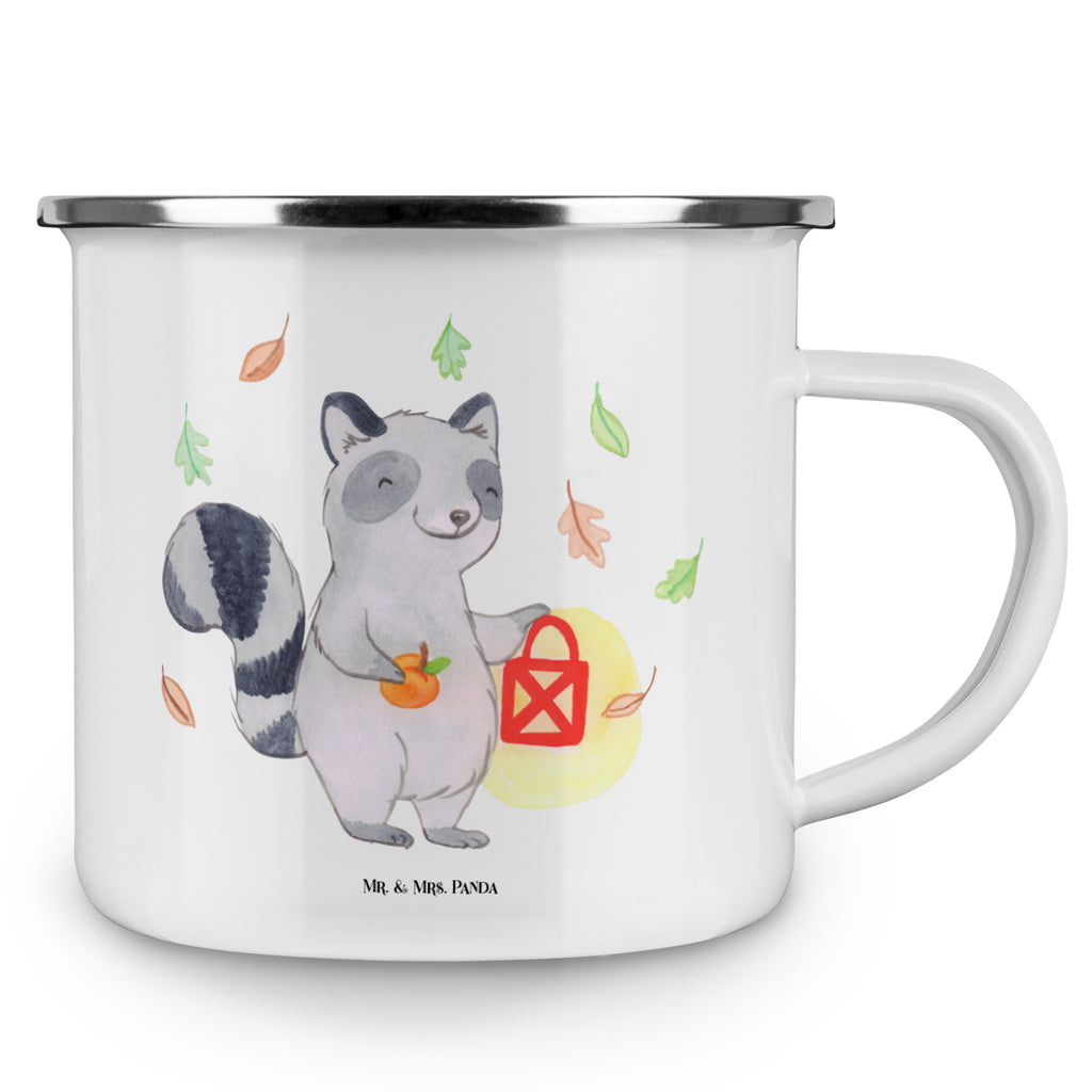 Camping Emaille Tasse Waschbär Laterne Campingtasse, Trinkbecher, Metalltasse, Outdoor Tasse, Emaille Trinkbecher, Blechtasse Outdoor, Emaille Campingbecher, Edelstahl Trinkbecher, Metalltasse für Camping, Kaffee Blechtasse, Camping Tasse Metall, Halloween, Deko, Martinssingen, Dekoration, Geschenke, Schenken, Halloween Deko, Trick or Treat, Süßes sonst gibt's saures, Waschbär, Laterne, Herbst
