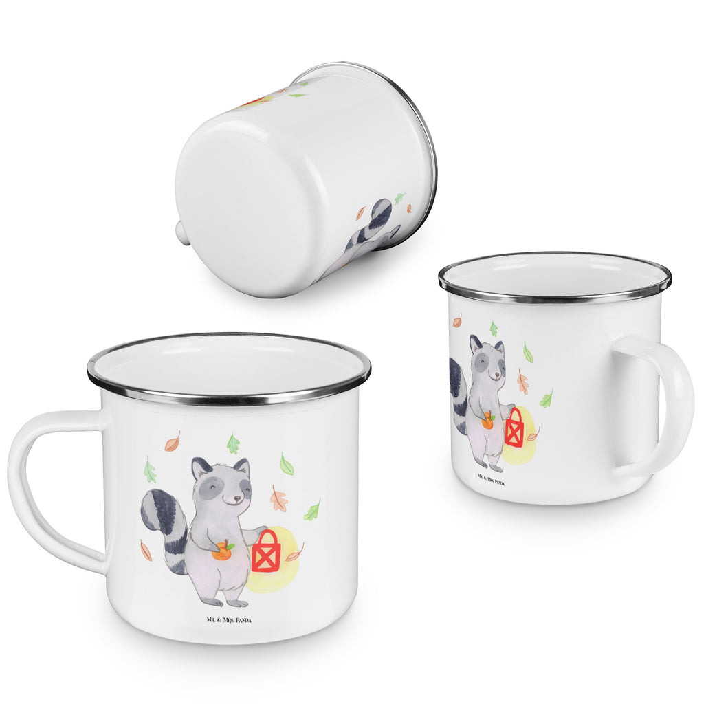 Camping Emaille Tasse Waschbär Laterne Campingtasse, Trinkbecher, Metalltasse, Outdoor Tasse, Emaille Trinkbecher, Blechtasse Outdoor, Emaille Campingbecher, Edelstahl Trinkbecher, Metalltasse für Camping, Kaffee Blechtasse, Camping Tasse Metall, Halloween, Deko, Martinssingen, Dekoration, Geschenke, Schenken, Halloween Deko, Trick or Treat, Süßes sonst gibt's saures, Waschbär, Laterne, Herbst