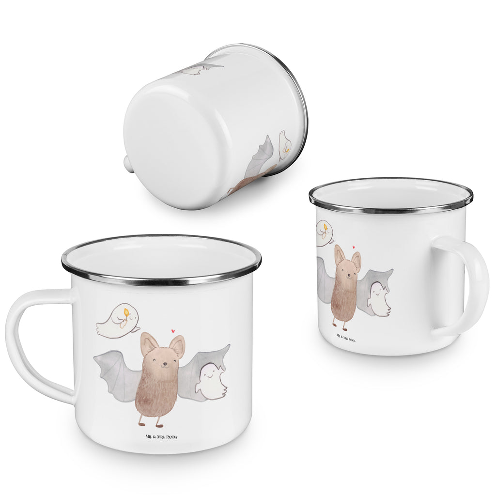 Camping Emaille Tasse Fledermaus Gespenster Campingtasse, Trinkbecher, Metalltasse, Outdoor Tasse, Emaille Trinkbecher, Blechtasse Outdoor, Emaille Campingbecher, Edelstahl Trinkbecher, Metalltasse für Camping, Kaffee Blechtasse, Camping Tasse Metall, Halloween, Deko, Martinssingen, Dekoration, Geschenke, Schenken, Halloween Deko, Trick or Treat, Süßes sonst gibt's saures, Fledermaus, Gespenster