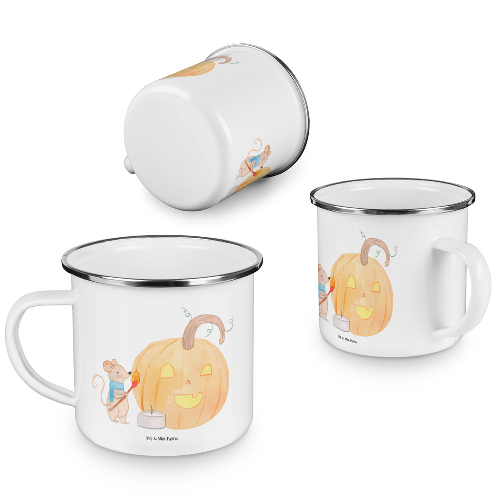 Camping Emaille Tasse Kürbis Maus Campingtasse, Trinkbecher, Metalltasse, Outdoor Tasse, Emaille Trinkbecher, Blechtasse Outdoor, Emaille Campingbecher, Edelstahl Trinkbecher, Metalltasse für Camping, Kaffee Blechtasse, Camping Tasse Metall, Halloween, Deko, Martinssingen, Dekoration, Geschenke, Schenken, Halloween Deko, Trick or Treat, Süßes sonst gibt's saures, Maus, Kürbis, Kerzen