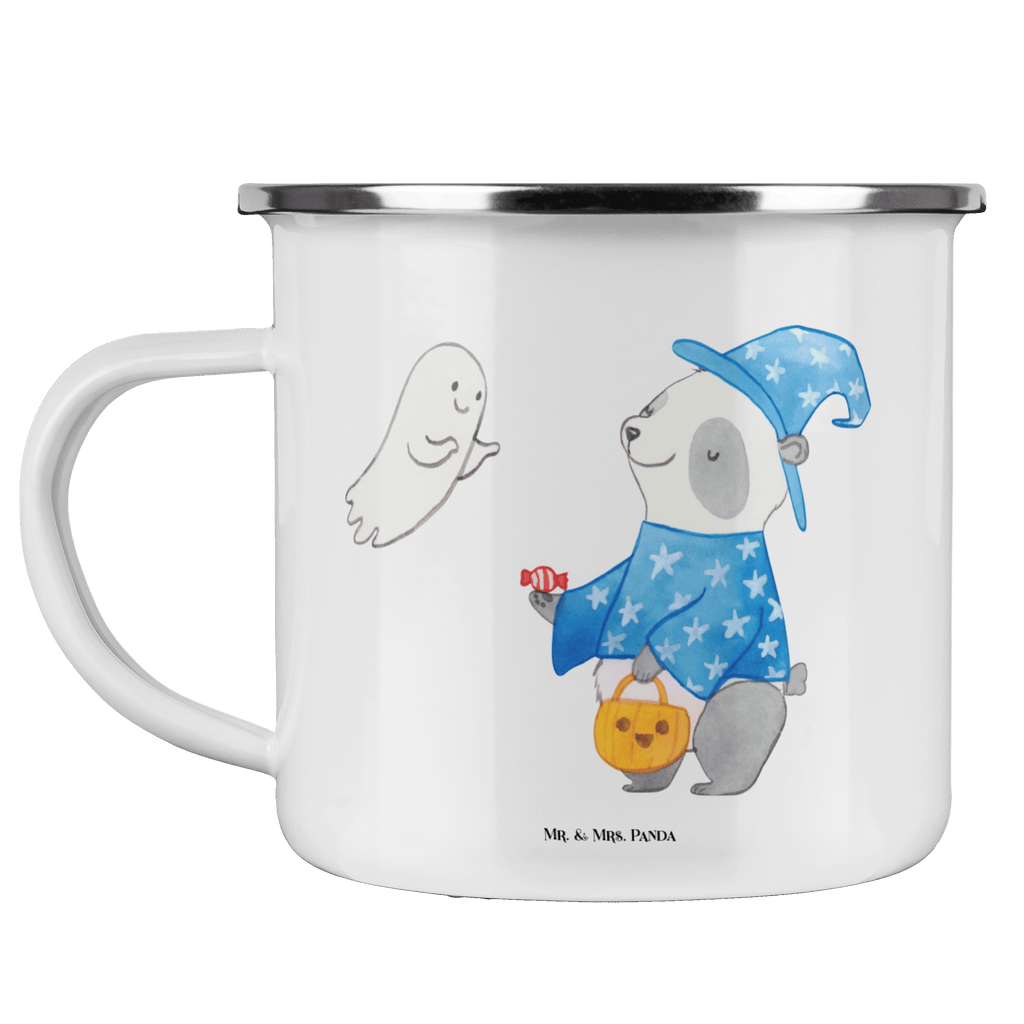 Camping Emaille Tasse Panda Zauberer Campingtasse, Trinkbecher, Metalltasse, Outdoor Tasse, Emaille Trinkbecher, Blechtasse Outdoor, Emaille Campingbecher, Edelstahl Trinkbecher, Metalltasse für Camping, Kaffee Blechtasse, Camping Tasse Metall, Halloween, Deko, Martinssingen, Dekoration, Geschenke, Schenken, Halloween Deko, Trick or Treat, Süßes sonst gibt's saures, Panda, Zauberer, Gespenst