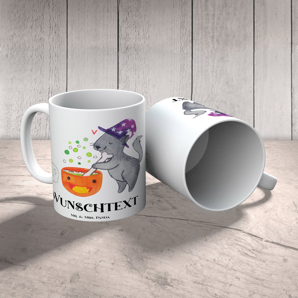 Personalisierte Tasse Kater Hexenkessel