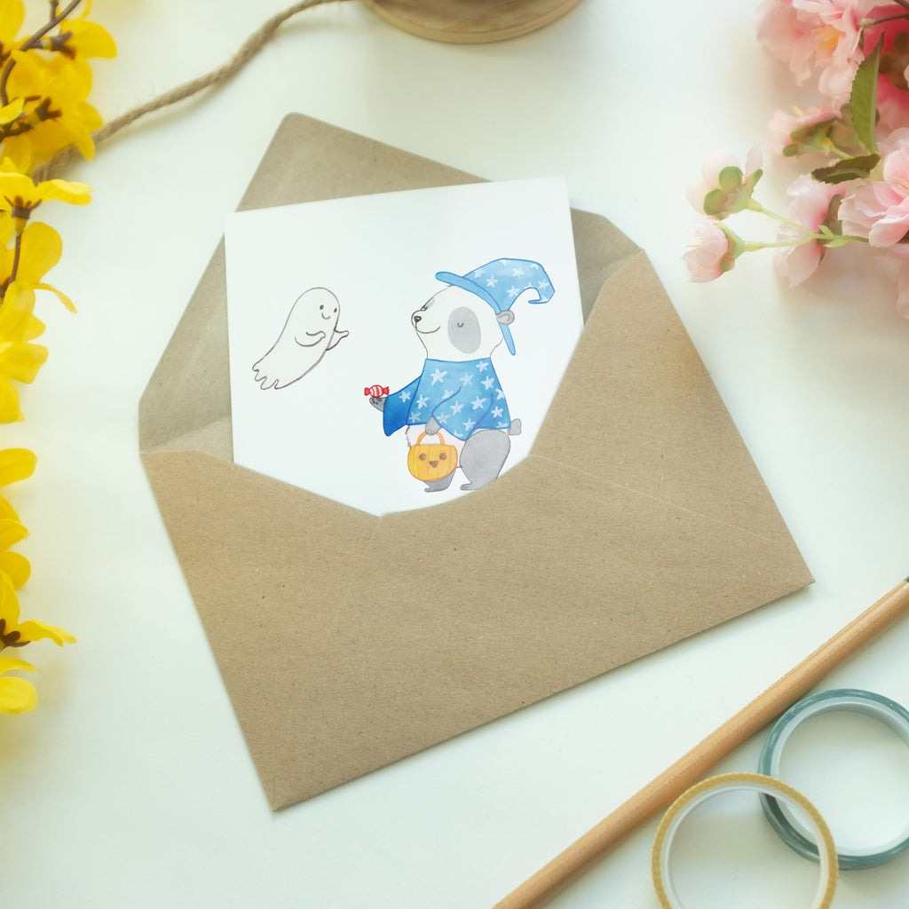 Personalisierte Grußkarte Panda Zauberer Personalisierte Grußkarte, Personalisiertere Klappkarte, Personalisierte Einladungskarte, Personalisierte Glückwunschkarte, Personalisierte Hochzeitskarte, Personalisierte Geburtstagskarte, Grußkarte mit Namen, Grußkarte selber drucken, Grußkarte selbst gestalten, Grußkarte mit persönlichen Nachrichten, Grußkarte als Geldgeschenk, Grußkarten personalisiert, Halloween, Deko, Martinssingen, Dekoration, Geschenke, Schenken, Halloween Deko, Trick or Treat, Süßes sonst gibt's saures, Panda, Zauberer, Gespenst