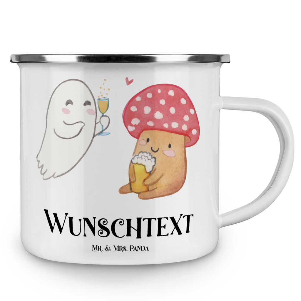 Personalisierte Emaille Tasse Gespenst  Prost Emaille Tasse personalisiert, Emaille Tasse mit Namen, Campingtasse personalisiert, Namenstasse, Campingtasse bedrucken, Campinggeschirr personalsisert, Halloween, Deko, Martinssingen, Dekoration, Geschenke, Schenken, Gespenst, Fliegenpilz, Pils, Sekt, Bier