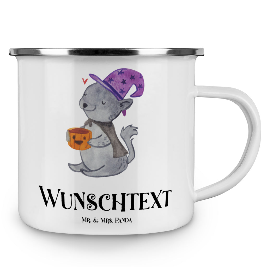 Personalisierte Emaille Tasse Kater Kaffee Emaille Tasse personalisiert, Emaille Tasse mit Namen, Campingtasse personalisiert, Namenstasse, Campingtasse bedrucken, Campinggeschirr personalsisert, Halloween, Deko, Martinssingen, Dekoration, Geschenke, Schenken, Hexe, Kater, Kaffee, Magie