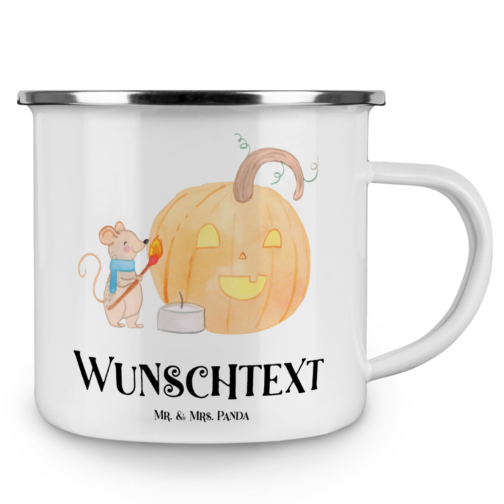 Personalisierte Emaille Tasse Kürbis Maus Emaille Tasse personalisiert, Emaille Tasse mit Namen, Campingtasse personalisiert, Namenstasse, Campingtasse bedrucken, Campinggeschirr personalsisert, Halloween, Deko, Martinssingen, Dekoration, Geschenke, Schenken, Halloween Deko, Trick or Treat, Süßes sonst gibt's saures, Maus, Kürbis, Kerzen