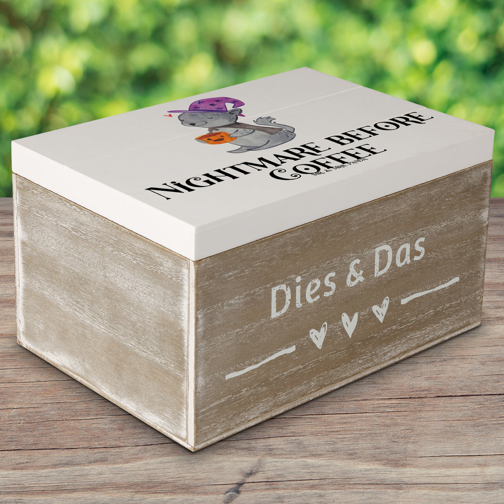 Holzkiste Kater Kaffee Holzkiste, Kiste, Schatzkiste, Truhe, Schatulle, XXL, Erinnerungsbox, Erinnerungskiste, Dekokiste, Aufbewahrungsbox, Halloween, Deko, Martinssingen, Dekoration, Geschenke, Schenken, Hexe, Kater, Kaffee, Magie