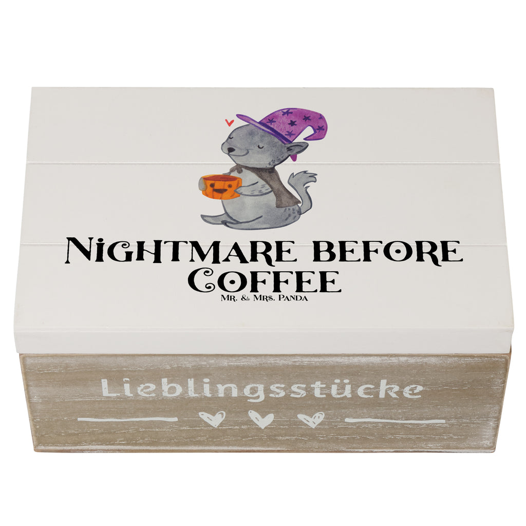 Holzkiste Kater Kaffee Holzkiste, Kiste, Schatzkiste, Truhe, Schatulle, XXL, Erinnerungsbox, Erinnerungskiste, Dekokiste, Aufbewahrungsbox, Halloween, Deko, Martinssingen, Dekoration, Geschenke, Schenken, Hexe, Kater, Kaffee, Magie