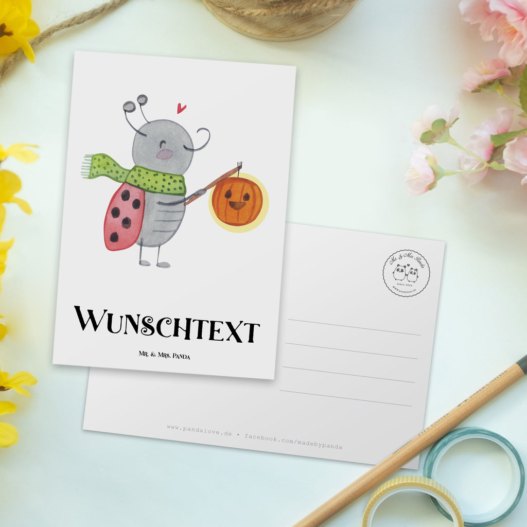 Personalisierte Postkarte Smörle Laterne Postkarte mit Namen, Postkarte bedrucken, Postkarte mit Wunschtext, Postkarte personalisierbar, Geschenkkarte mit Namen, Grußkarte mit Namen, Karte mit Namen, Einladung mit Namen, Ansichtskarte mit Namen, Geschenkkarte mit Wunschtext, Grußkarte mit Wunschtext, Karte mit Wunschtext, Einladung mit Wunschtext, Ansichtskarte mit Wunschtext, Halloween, Deko, Martinssingen, Dekoration, Geschenke, Schenken, Laterne, Herbst, Smörle, Marienkäfer