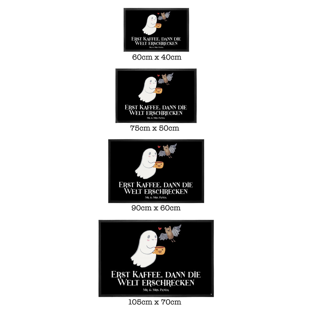 Fußmatte Gespenst Kaffee Türvorleger, Schmutzmatte, Fußabtreter, Matte, Schmutzfänger, Fußabstreifer, Schmutzfangmatte, Türmatte, Motivfußmatte, Haustürmatte, Vorleger, Halloween, Deko, Martinssingen, Dekoration, Geschenke, Schenken, Gespenst, Kaffee