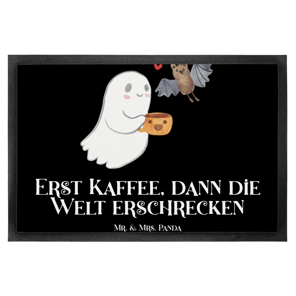 Fußmatte Gespenst Kaffee Türvorleger, Schmutzmatte, Fußabtreter, Matte, Schmutzfänger, Fußabstreifer, Schmutzfangmatte, Türmatte, Motivfußmatte, Haustürmatte, Vorleger, Halloween, Deko, Martinssingen, Dekoration, Geschenke, Schenken, Gespenst, Kaffee