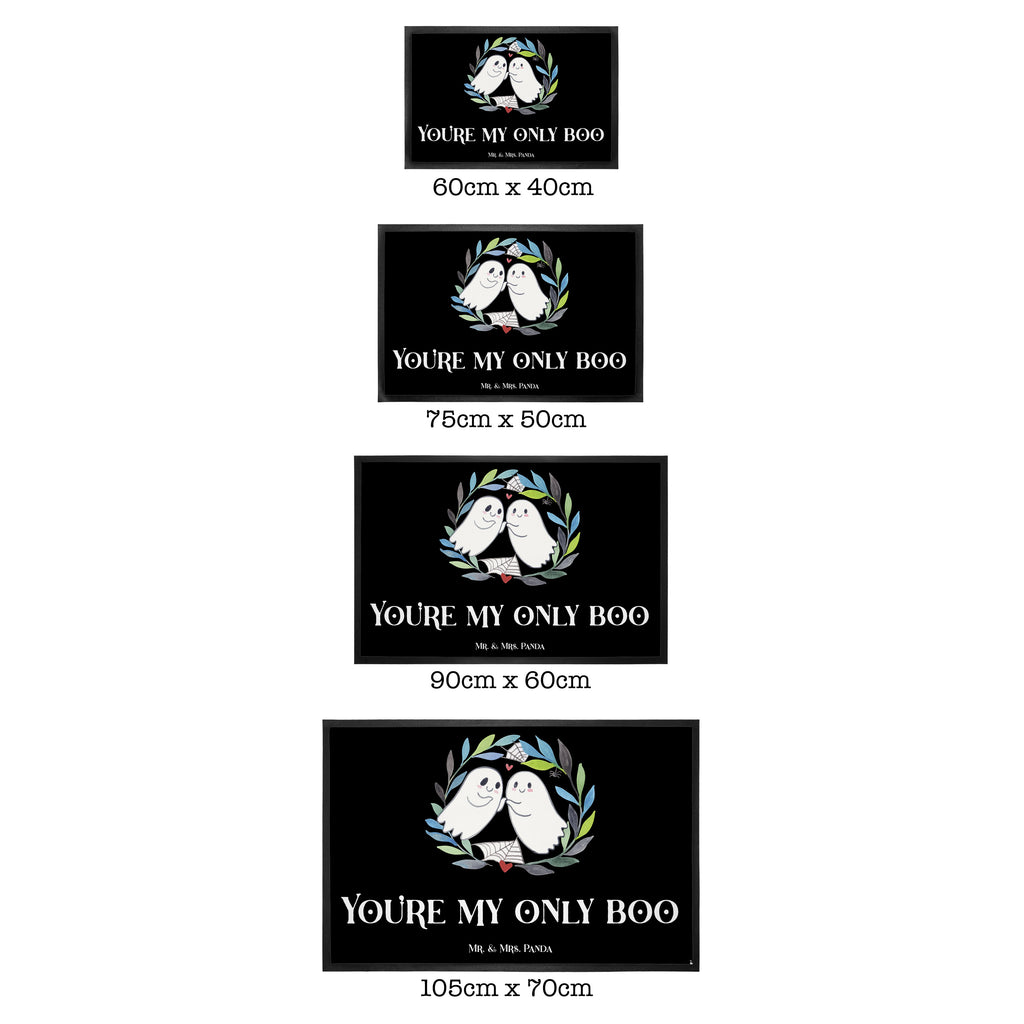 Fußmatte Gespenster  Liebe Türvorleger, Schmutzmatte, Fußabtreter, Matte, Schmutzfänger, Fußabstreifer, Schmutzfangmatte, Türmatte, Motivfußmatte, Haustürmatte, Vorleger, Halloween, Deko, Martinssingen, Dekoration, Geschenke, Schenken, Gespenst, Paar, Verliebt