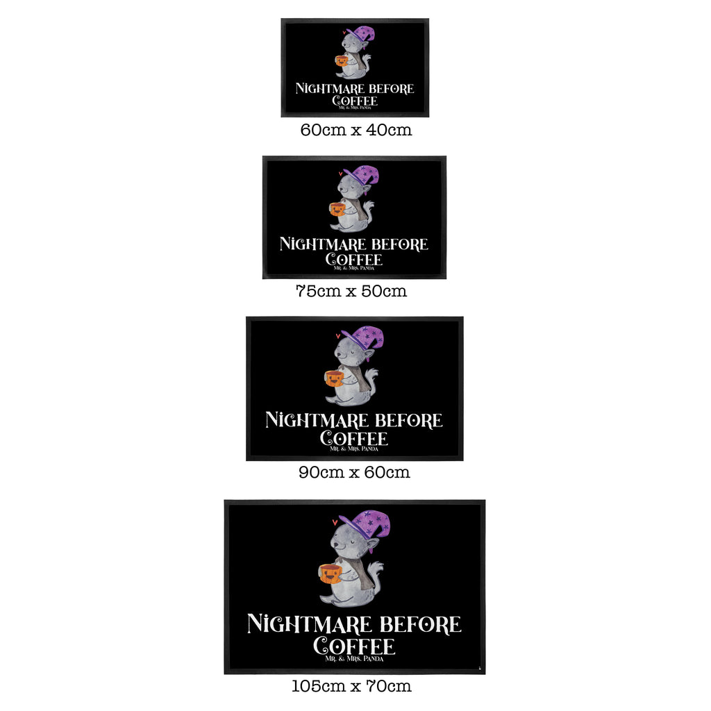 Fußmatte Kater Kaffee Türvorleger, Schmutzmatte, Fußabtreter, Matte, Schmutzfänger, Fußabstreifer, Schmutzfangmatte, Türmatte, Motivfußmatte, Haustürmatte, Vorleger, Halloween, Deko, Martinssingen, Dekoration, Geschenke, Schenken, Hexe, Kater, Kaffee, Magie