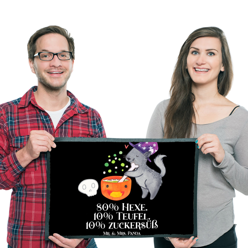 Fußmatte Kater Hexenkessel Türvorleger, Schmutzmatte, Fußabtreter, Matte, Schmutzfänger, Fußabstreifer, Schmutzfangmatte, Türmatte, Motivfußmatte, Haustürmatte, Vorleger, Halloween, Deko, Martinssingen, Dekoration, Geschenke, Schenken, Hexe, Kater, Hexenkessel, Zaubertrank, Zaubern