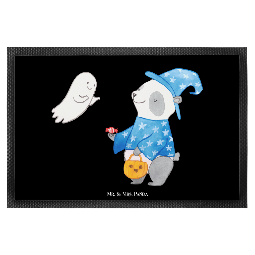 Fußmatte Panda Zauberer Halloween, Halloween Deko, Trick or Treat, Süßes sonst gibt's saures, Panda, Zauberer, Gespenst Türvorleger, Schmutzmatte, Fußabtreter, Matte, Schmutzfänger, Fußabstreifer, Schmutzfangmatte, Türmatte, Motivfußmatte,  Haustürmatte, Vorleger  Halloween, Deko, Martinssingen, Dekoration, Geschenke, Schenken