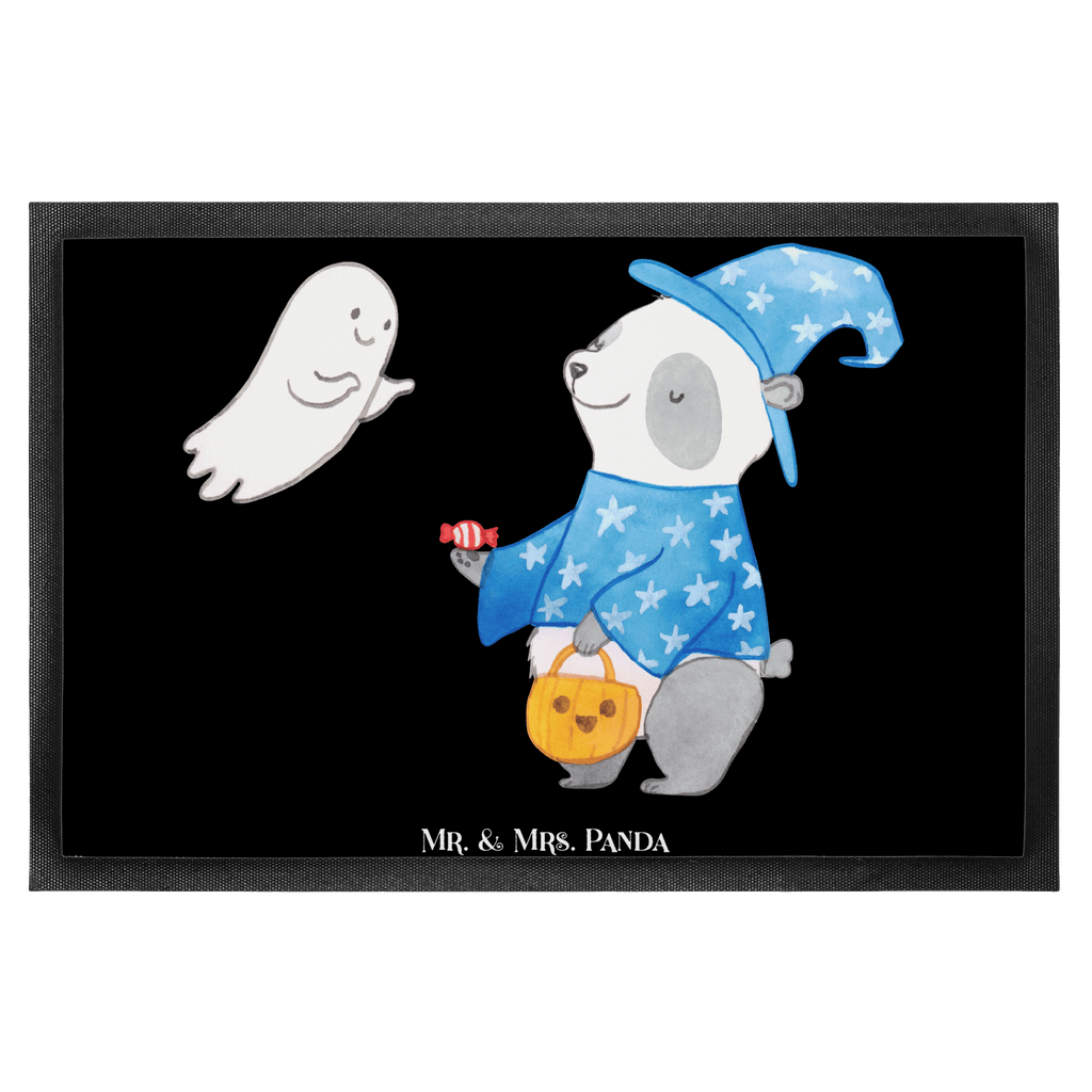 Fußmatte Panda Zauberer Halloween, Halloween Deko, Trick or Treat, Süßes sonst gibt's saures, Panda, Zauberer, Gespenst Türvorleger, Schmutzmatte, Fußabtreter, Matte, Schmutzfänger, Fußabstreifer, Schmutzfangmatte, Türmatte, Motivfußmatte,  Haustürmatte, Vorleger  Halloween, Deko, Martinssingen, Dekoration, Geschenke, Schenken