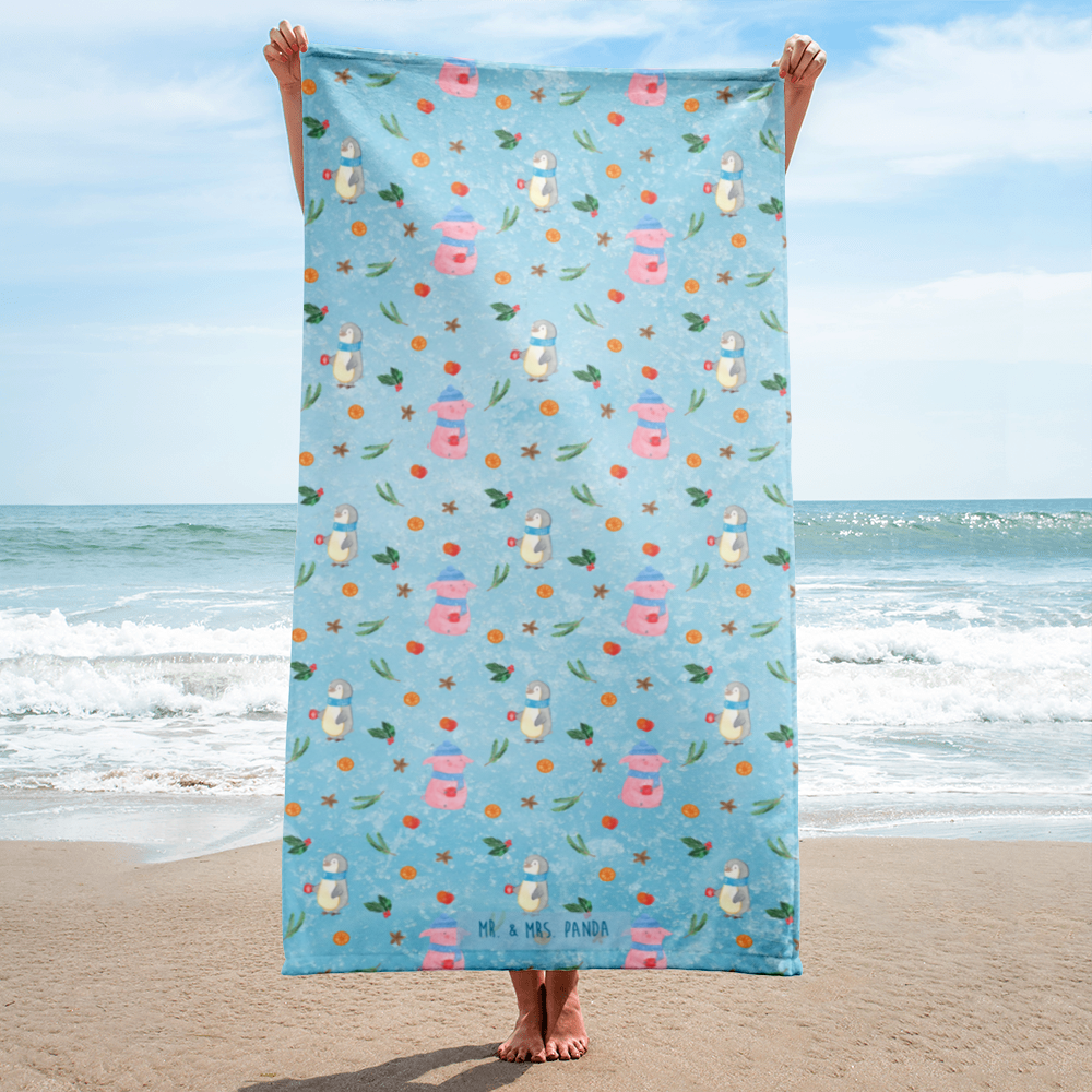 XL Badehandtuch Glühschwein Handtuch, Badetuch, Duschtuch, Strandtuch, Saunatuch, Winter, Weihnachten, Weihnachtsdeko, Nikolaus, Advent, Heiligabend, Wintermotiv, Glühschwein, Glühwein, Weihnachtsmarkt, Punsch