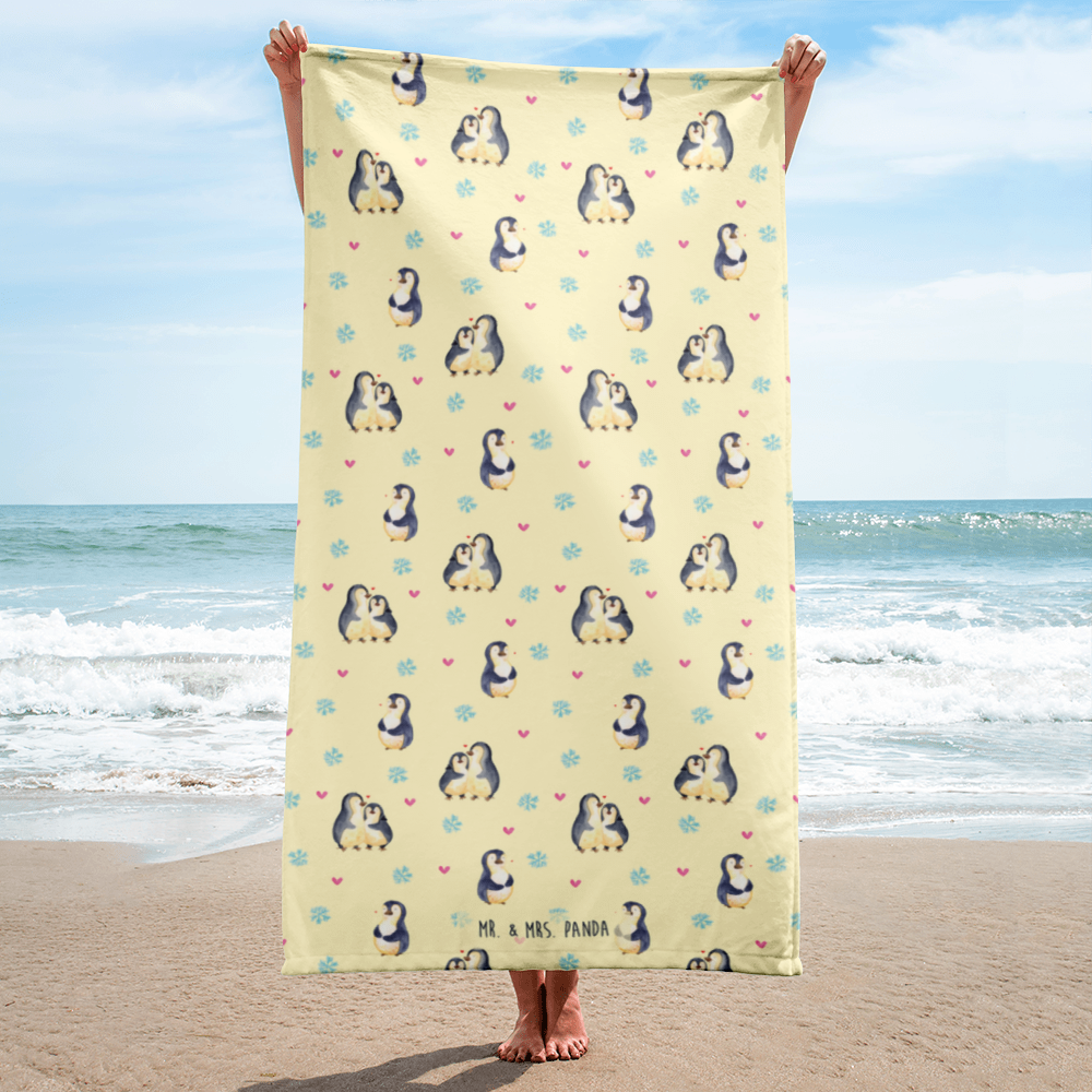 XL Badehandtuch Pinguin umarmend Handtuch, Badetuch, Duschtuch, Strandtuch, Saunatuch, Pinguin, Liebe, Liebespaar, Liebesbeweis, Liebesgeschenk, Verlobung, Jahrestag, Hochzeitstag, Hochzeit, Hochzeitsgeschenk