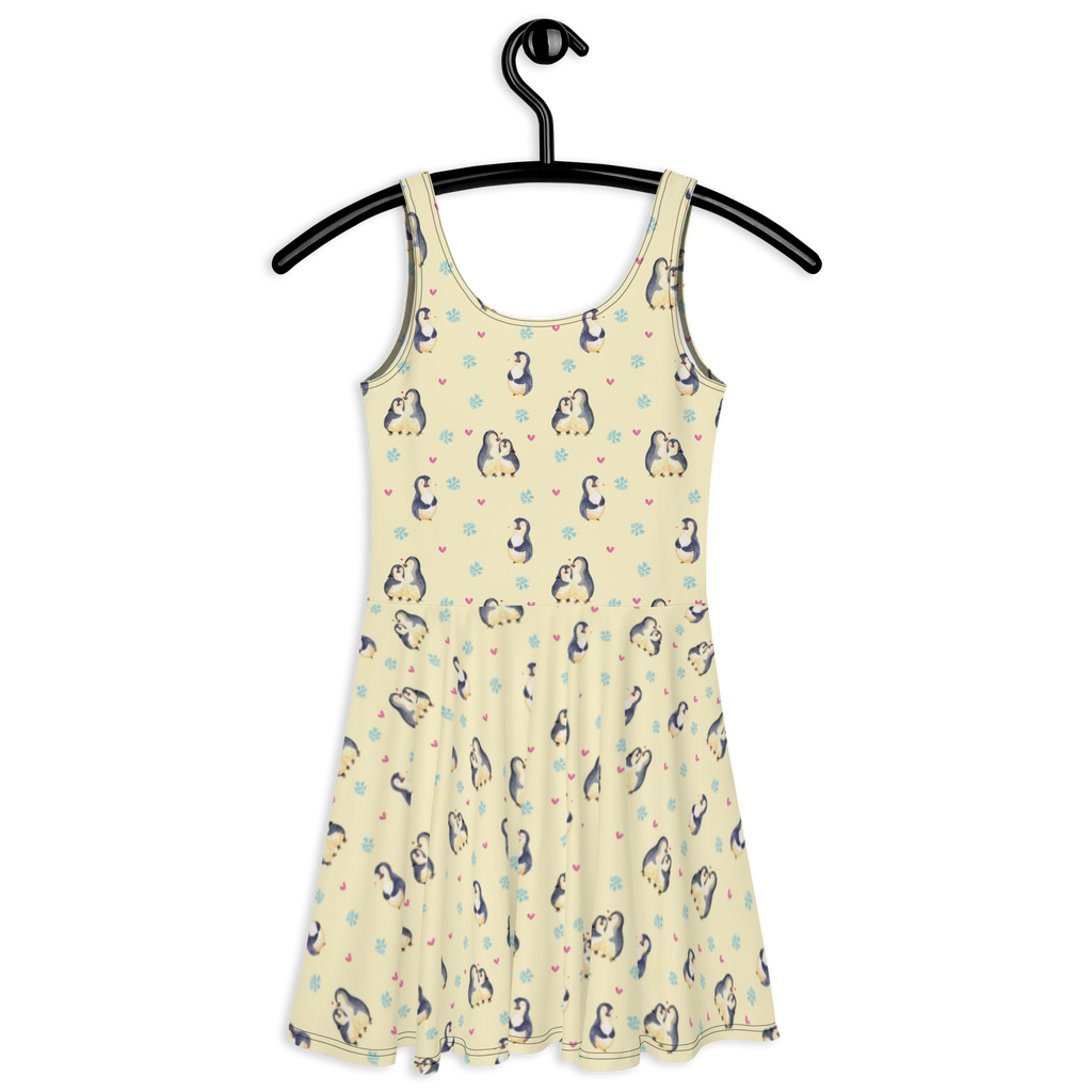 Sommerkleid Pinguin umarmend Sommerkleid, Kleid, Skaterkleid, Pinguin, Liebe, Liebespaar, Liebesbeweis, Liebesgeschenk, Verlobung, Jahrestag, Hochzeitstag, Hochzeit, Hochzeitsgeschenk