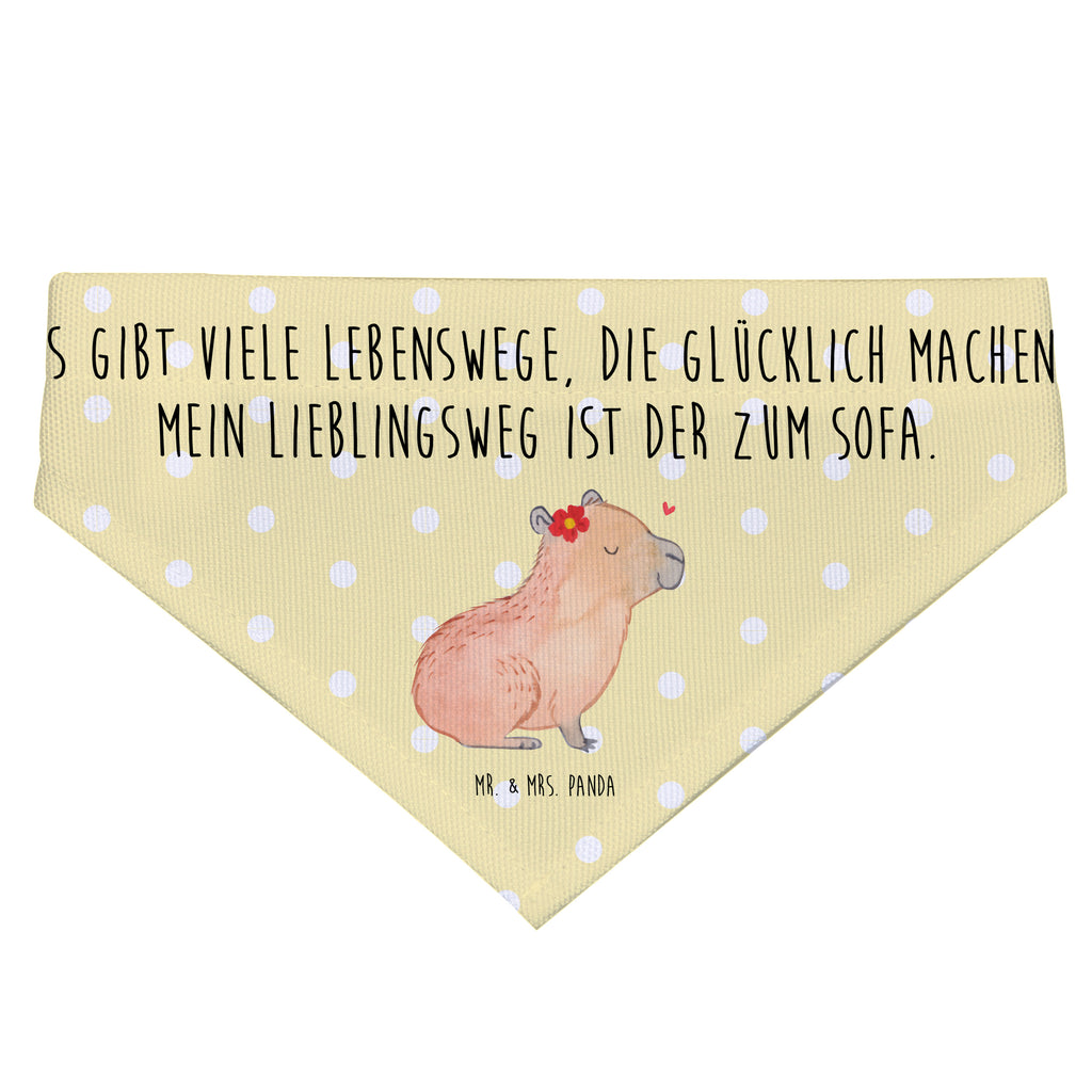 Hundehalstuch L Capybara Blume