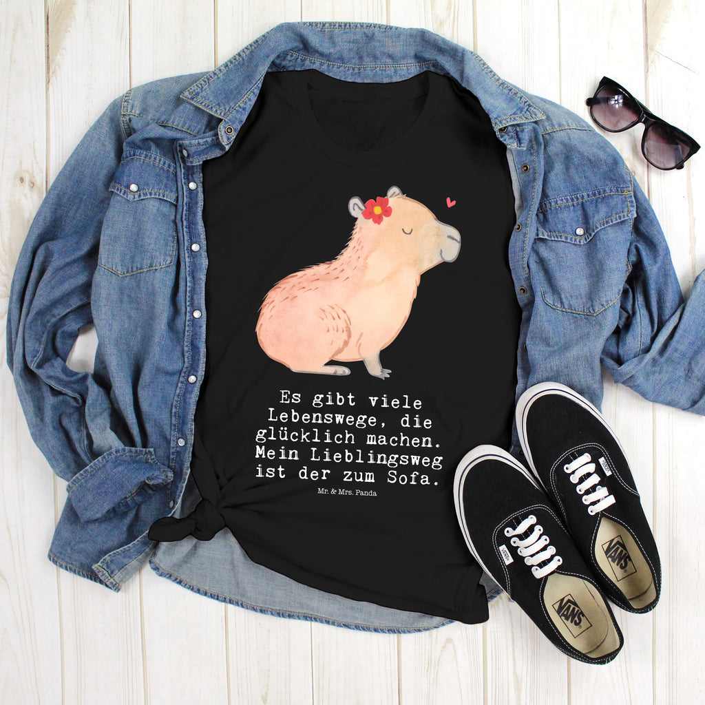 Größe XXL T-Shirt Capybara Blume