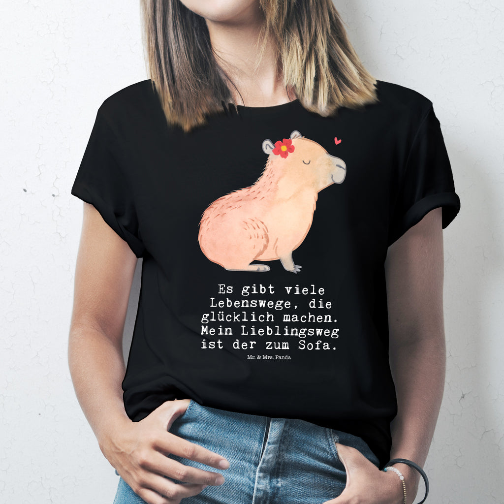 Größe XXL T-Shirt Capybara Blume