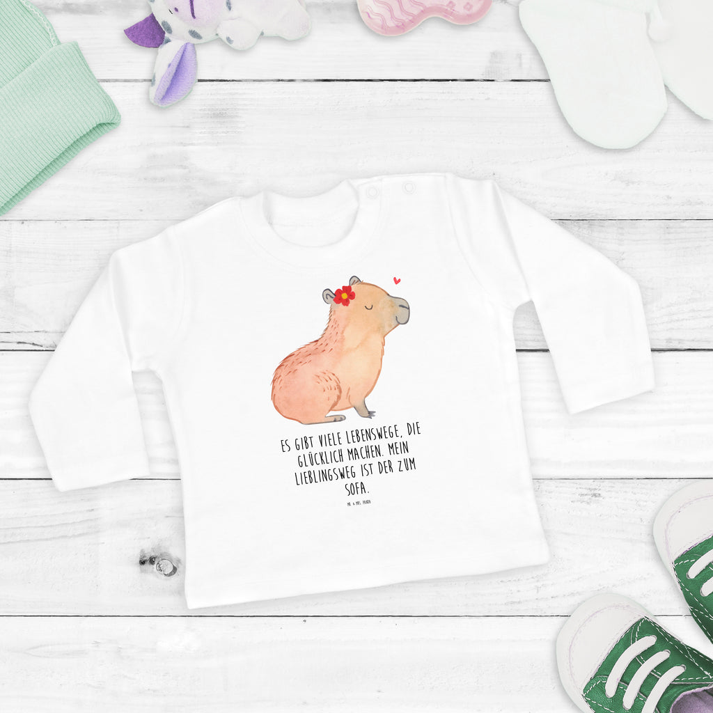 3-6 Monate Baby Longsleeve Capybara Blume