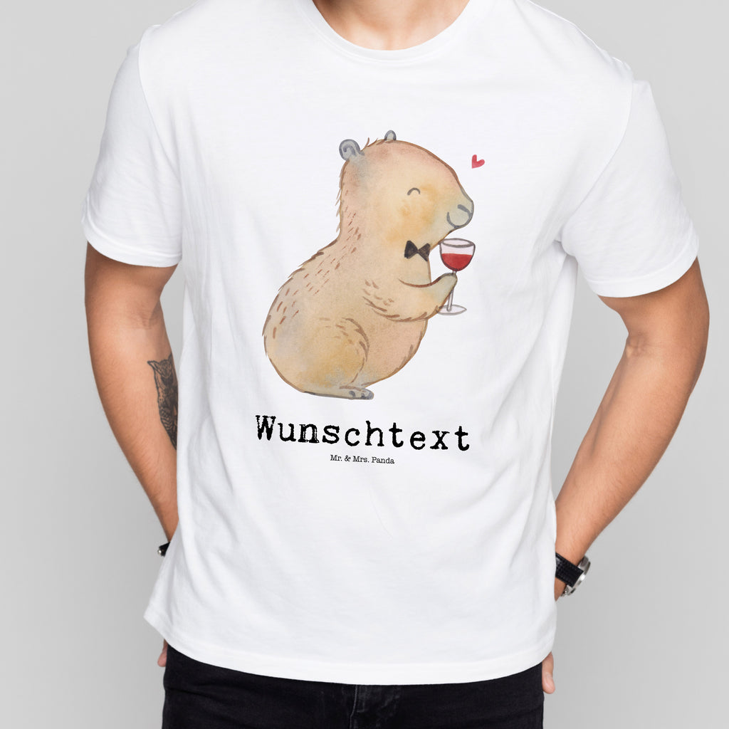 Größe XL Personalisiertes T-Shirt Capybara Wein