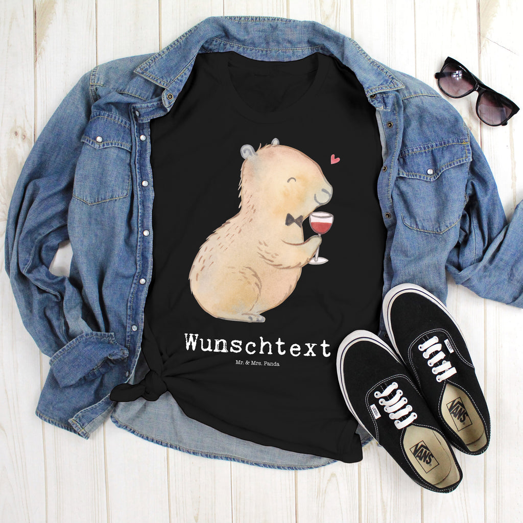 Größe XL Personalisiertes T-Shirt Capybara Wein