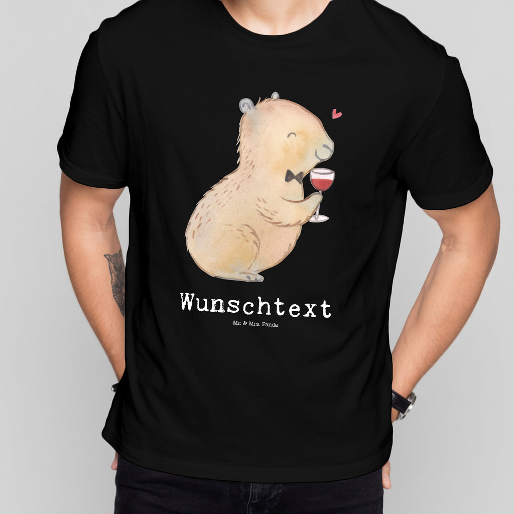 Größe XL Personalisiertes T-Shirt Capybara Wein