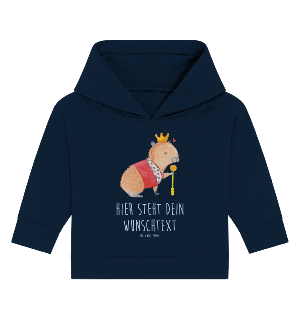 Personalisierter Baby Hoodie Capybara König Personalisierter Baby Hoodie, Baby Hoodie mit Namen, Babyhoodie Wunschtext, Tiermotive, Gute Laune, lustige Sprüche, Tiere, Capybara, König