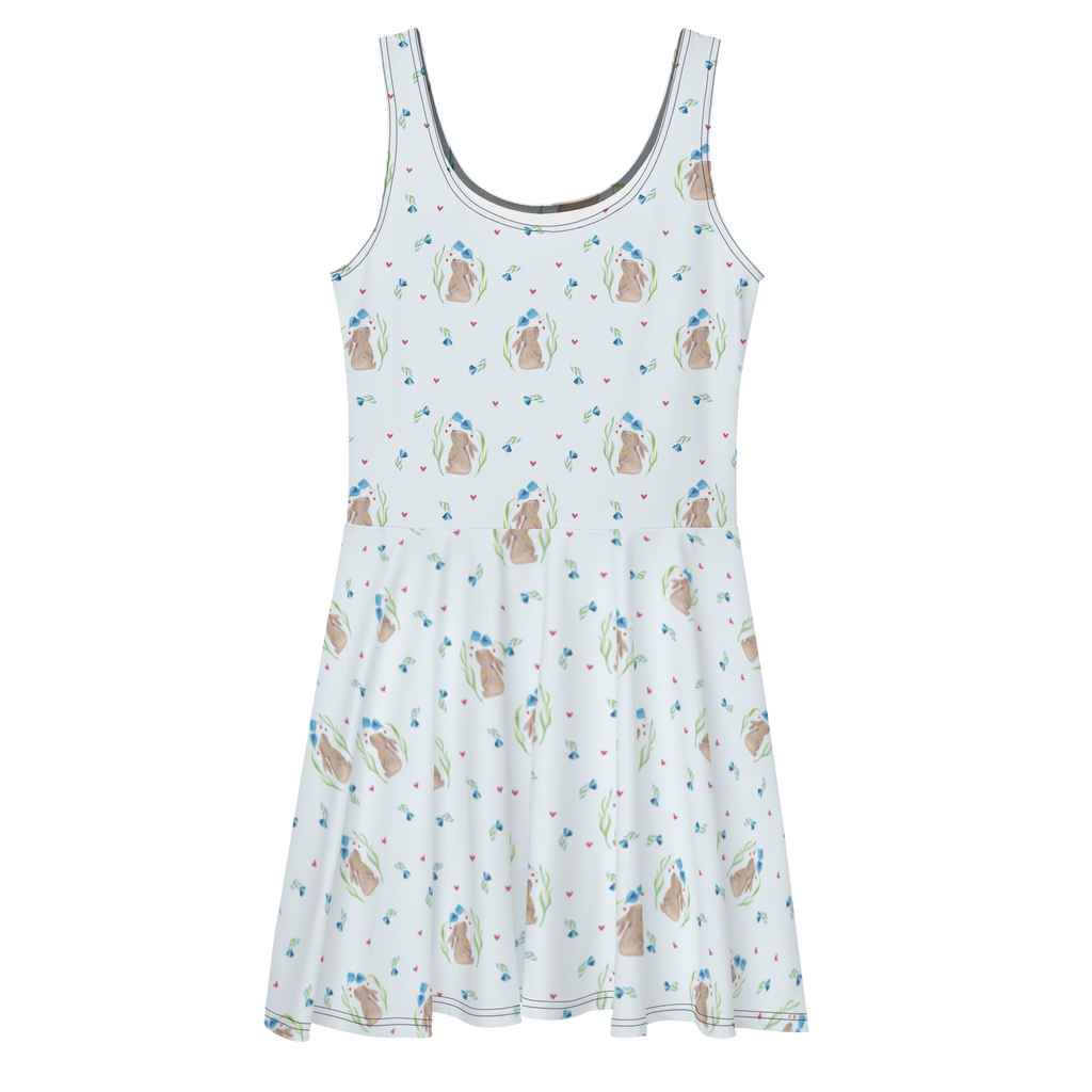 Sommerkleid Hase Blume Sommerkleid, Kleid, Skaterkleid, Ostern, Osterhase, Ostergeschenke, Osternest, Osterdeko, Geschenk zu Ostern, Hase, Kaninchen, Kind, Taufe, Taufgeschenk, Geburt, Schwangerschaft, erstes Kind, Kindergeburtstag, Geburtstag, Hoffnung, Träume