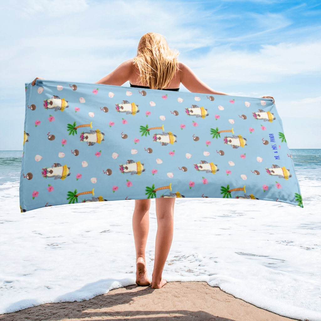 XL Badehandtuch Pinguin Kokosnuss Handtuch, Badetuch, Duschtuch, Strandtuch, Saunatuch, Pinguin, Aloha, Hawaii, Urlaub, Kokosnuss, Pinguine