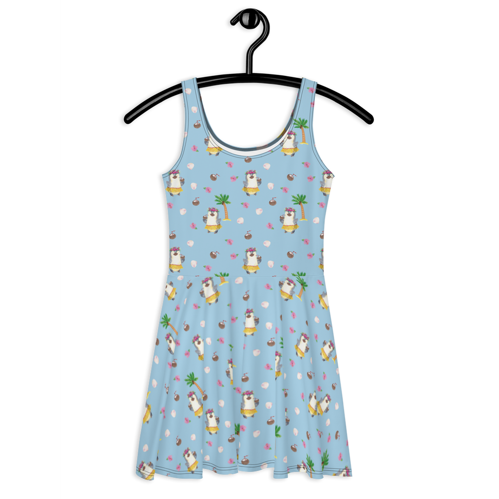 Sommerkleid Pinguin Kokosnuss Sommerkleid, Kleid, Skaterkleid, Pinguin, Aloha, Hawaii, Urlaub, Kokosnuss, Pinguine