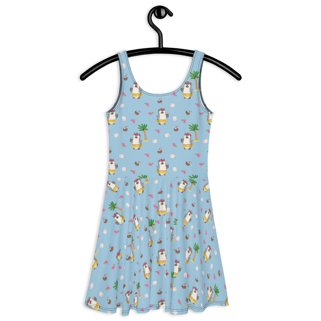 Sommerkleid Pinguin Kokosnuss Sommerkleid, Kleid, Skaterkleid, Pinguin, Aloha, Hawaii, Urlaub, Kokosnuss, Pinguine