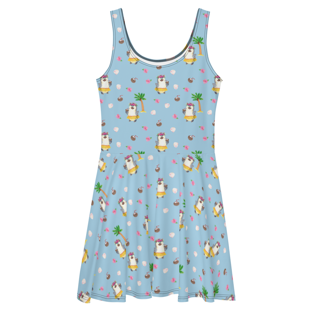 Sommerkleid Pinguin Kokosnuss Sommerkleid, Kleid, Skaterkleid, Pinguin, Aloha, Hawaii, Urlaub, Kokosnuss, Pinguine