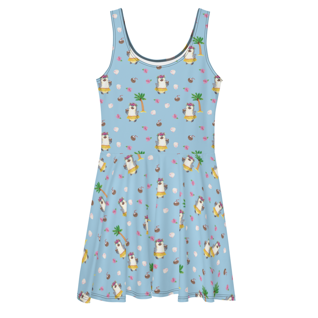 Sommerkleid Pinguin Kokosnuss Sommerkleid, Kleid, Skaterkleid, Pinguin, Aloha, Hawaii, Urlaub, Kokosnuss, Pinguine