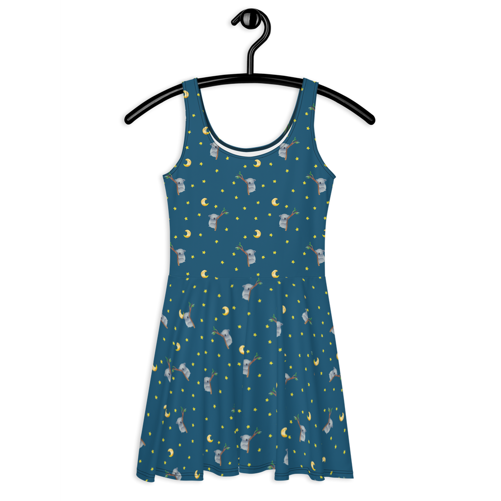 Sommerkleid Koalabär Sommerkleid, Kleid, Skaterkleid, Tiermotive, Gute Laune, lustige Sprüche, Tiere, Koala, träumen, Traum, schlafen, Schlafzimmer, Traumland, Bär, Koalabär