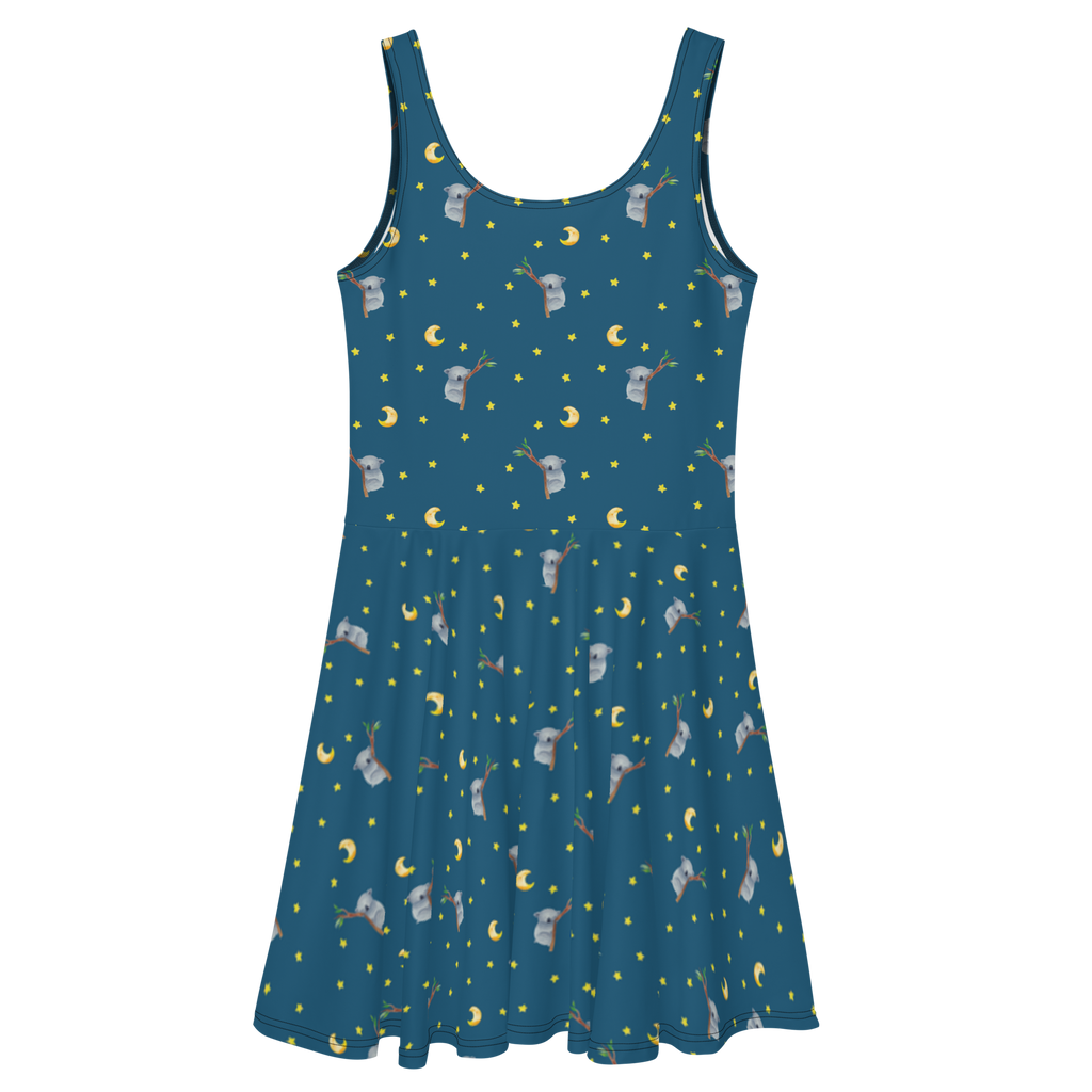 Sommerkleid Koalabär Sommerkleid, Kleid, Skaterkleid, Tiermotive, Gute Laune, lustige Sprüche, Tiere, Koala, träumen, Traum, schlafen, Schlafzimmer, Traumland, Bär, Koalabär