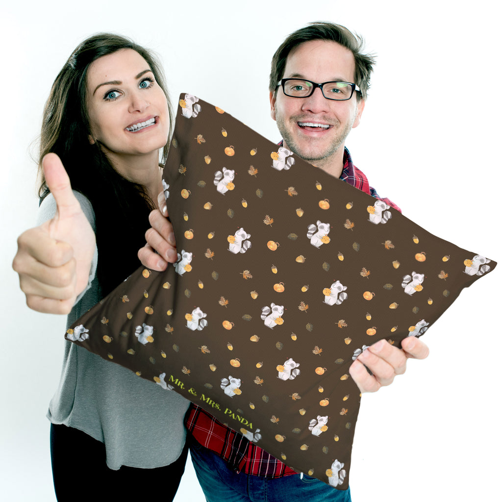 40x40 Kissen Waschbär Kürbis Kissenhülle, Kopfkissen, Sofakissen, Dekokissen, Motivkissen, Halloween, Deko, Martinssingen, Dekoration, Geschenke, Schenken, Halloween Deko, Trick or Treat, Süßes sonst gibt's saures, Waschbär, Kürbis