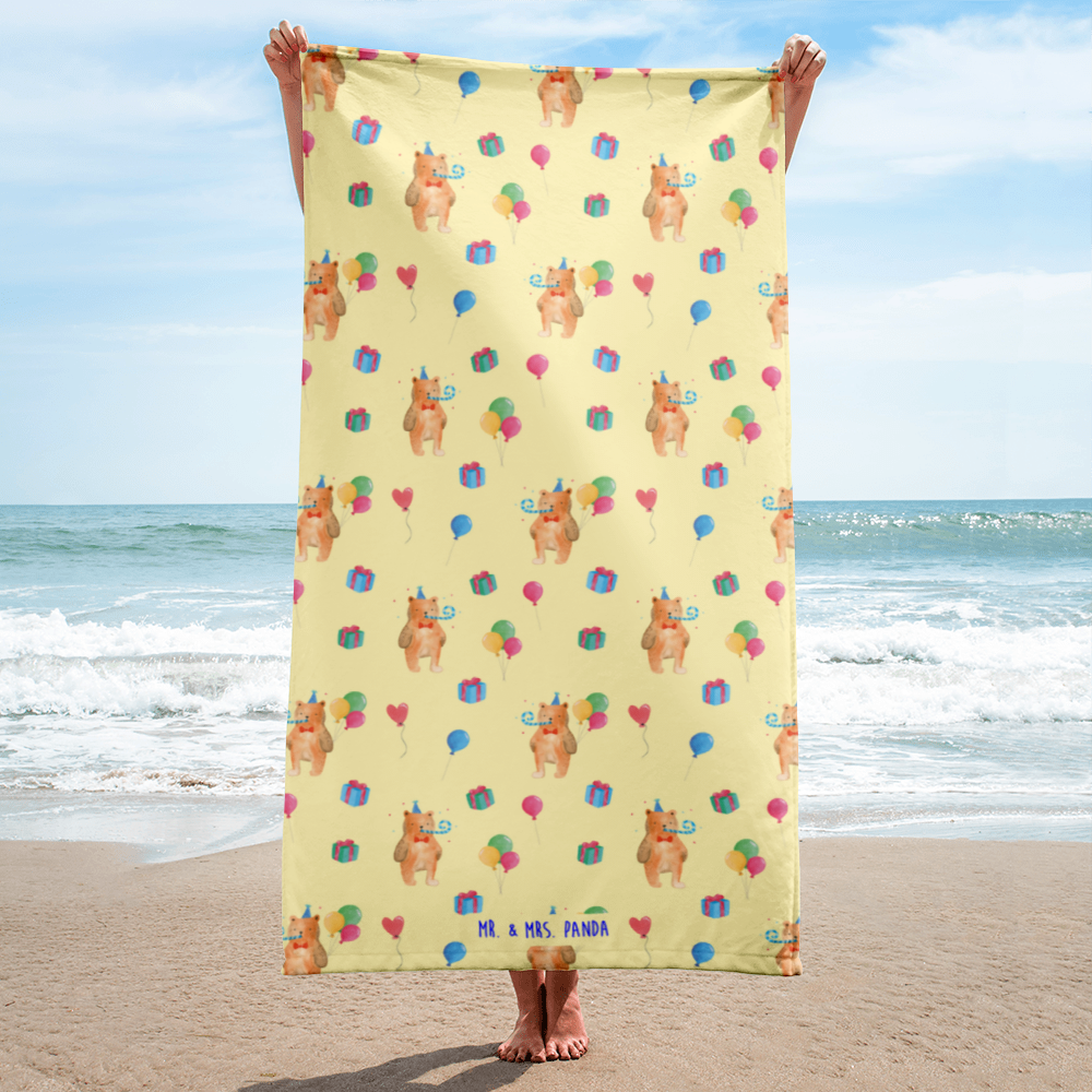 XL Badehandtuch Birthday Bär Handtuch, Badetuch, Duschtuch, Strandtuch, Saunatuch, Bär, Teddy, Teddybär, Happy Birthday, Alles Gute, Glückwunsch, Geburtstag