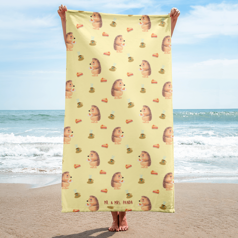 XL Badehandtuch Igel mit Kuchenstück Handtuch, Badetuch, Duschtuch, Strandtuch, Saunatuch, Tiermotive, Gute Laune, lustige Sprüche, Tiere, Igel, Essen Spruch, Kuchen, Backen Geschenk, Kuchen backen, Einladung Party, Geburtstagskuchen, Torte