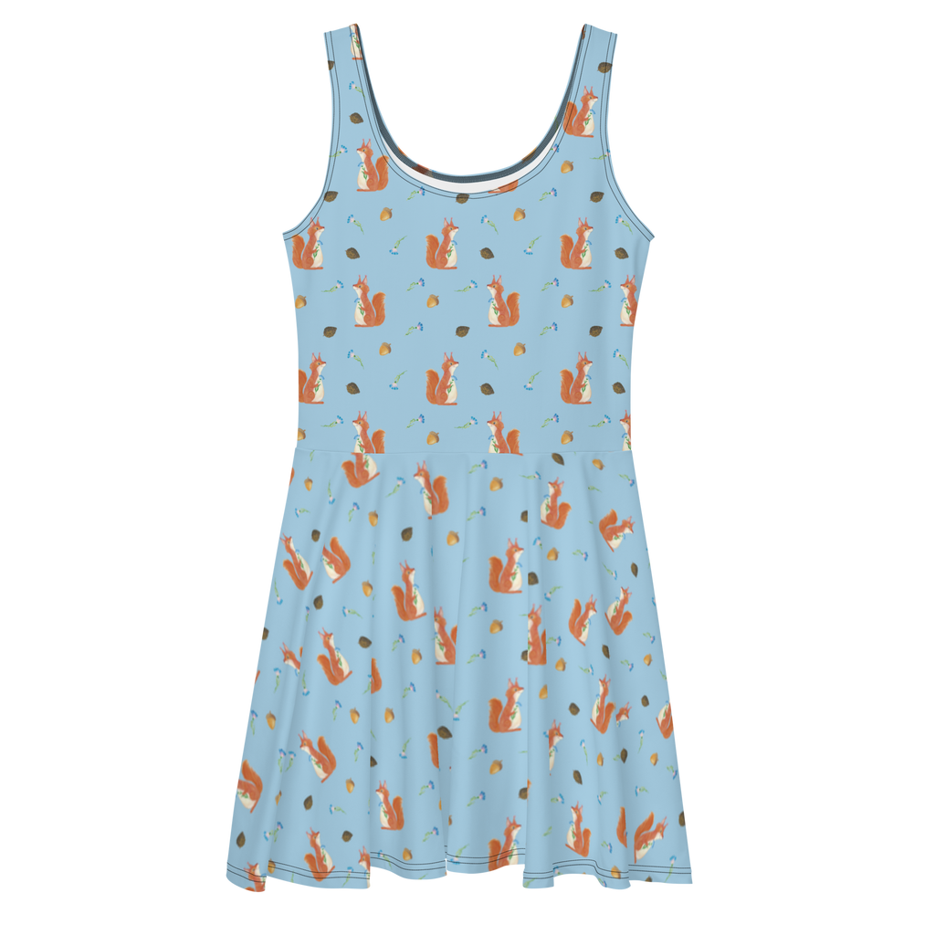 Sommerkleid Eichhörnchen Blume Sommerkleid, Kleid, Skaterkleid, Tiermotive, Gute Laune, lustige Sprüche, Tiere, Eichhörnchen, Eichhorn, Spruch positiv, Lachen, Spaß, Motivation Sprüche, Motivation Bilder, glücklich Spruch, Spruch Deko