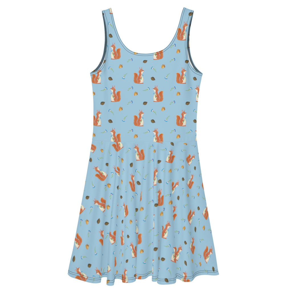 Sommerkleid Eichhörnchen Blume Sommerkleid, Kleid, Skaterkleid, Tiermotive, Gute Laune, lustige Sprüche, Tiere, Eichhörnchen, Eichhorn, Spruch positiv, Lachen, Spaß, Motivation Sprüche, Motivation Bilder, glücklich Spruch, Spruch Deko