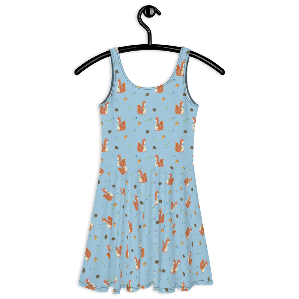 Sommerkleid Eichhörnchen Blume Sommerkleid, Kleid, Skaterkleid, Tiermotive, Gute Laune, lustige Sprüche, Tiere, Eichhörnchen, Eichhorn, Spruch positiv, Lachen, Spaß, Motivation Sprüche, Motivation Bilder, glücklich Spruch, Spruch Deko