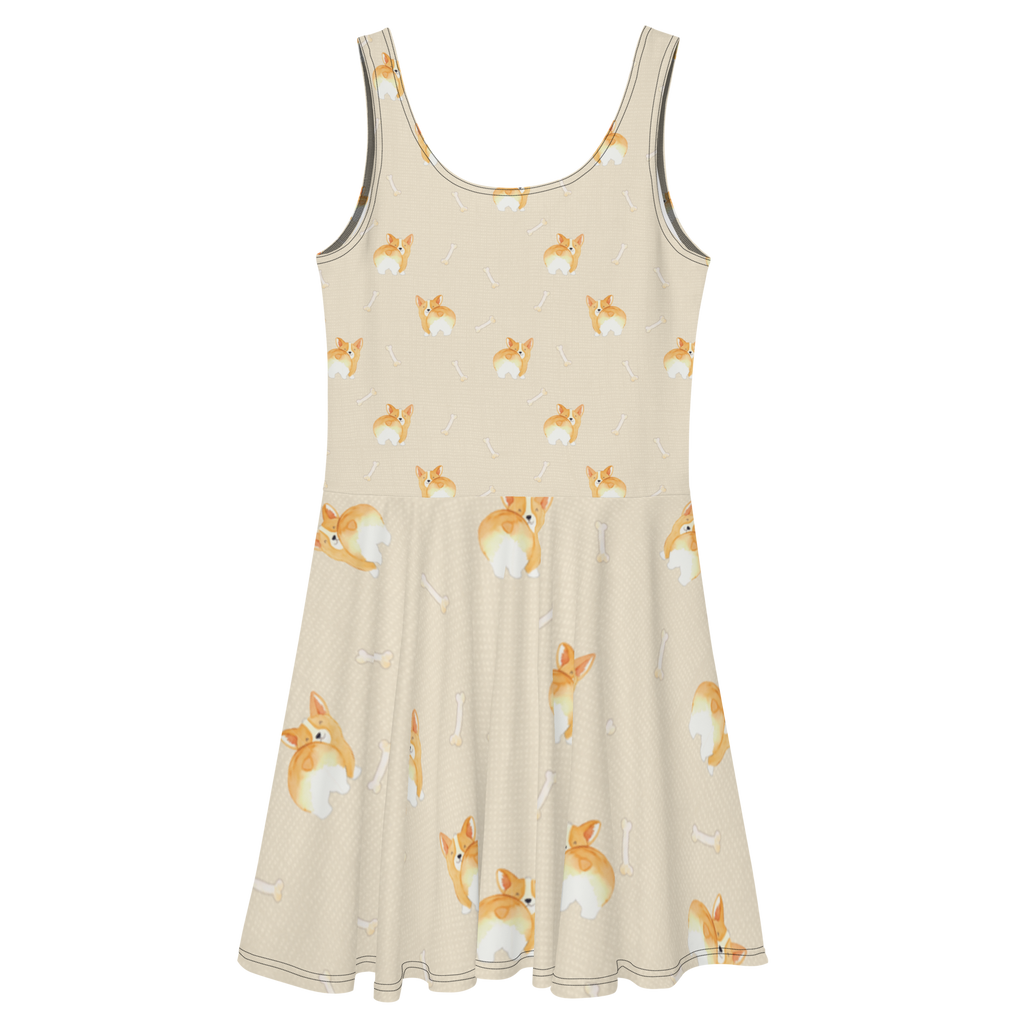 Sommerkleid Corgie Po Sommerkleid, Kleid, Skaterkleid, Hund, Hundemotiv, Haustier, Hunderasse, Tierliebhaber, Hundebesitzer, Sprüche, Corgie, Hundeliebe, Motivation, Selbstliebe, Spruch