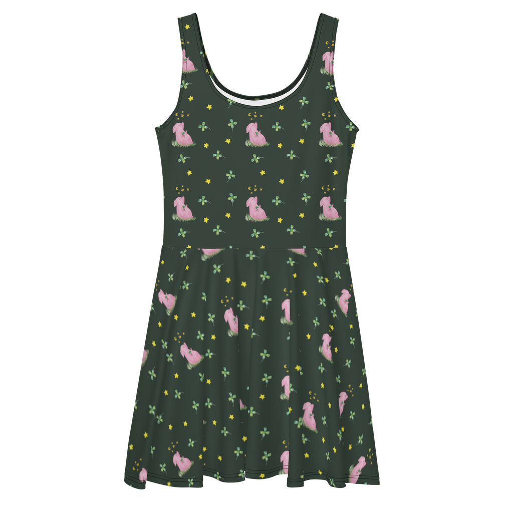 Sommerkleid Glücksschwein Sommerkleid, Kleid, Skaterkleid, Tiermotive, Gute Laune, lustige Sprüche, Tiere, Glücksschwein. Glück, Schwein, Schweinchen, Sterne, Sernchen, Ziele, Träume, Motivation, Glücksbringer