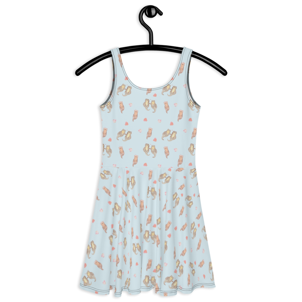 Sommerkleid Otter händchenhaltend Sommerkleid, Kleid, Skaterkleid, Otter, Fischotter, Seeotter, Otter Seeotter See Otter