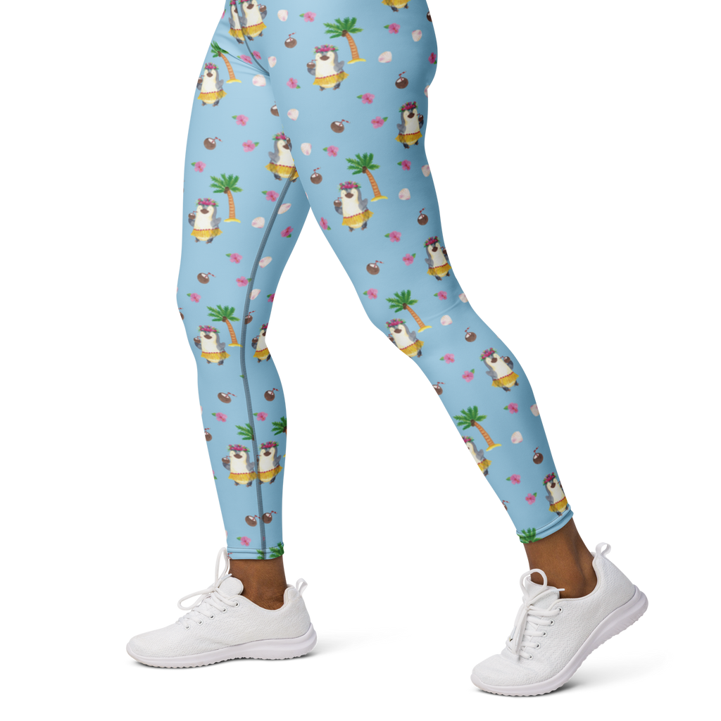 Yogahose Pinguin Kokosnuss Yogapants, Yogaleggings, Yogaleggins, Yogahose Damen, Yogahose, Frauen, Yogahose Mädchen, Yogahose Kinder, Yogahose Herren, Yogahose Männer, Pinguin, Aloha, Hawaii, Urlaub, Kokosnuss, Pinguine